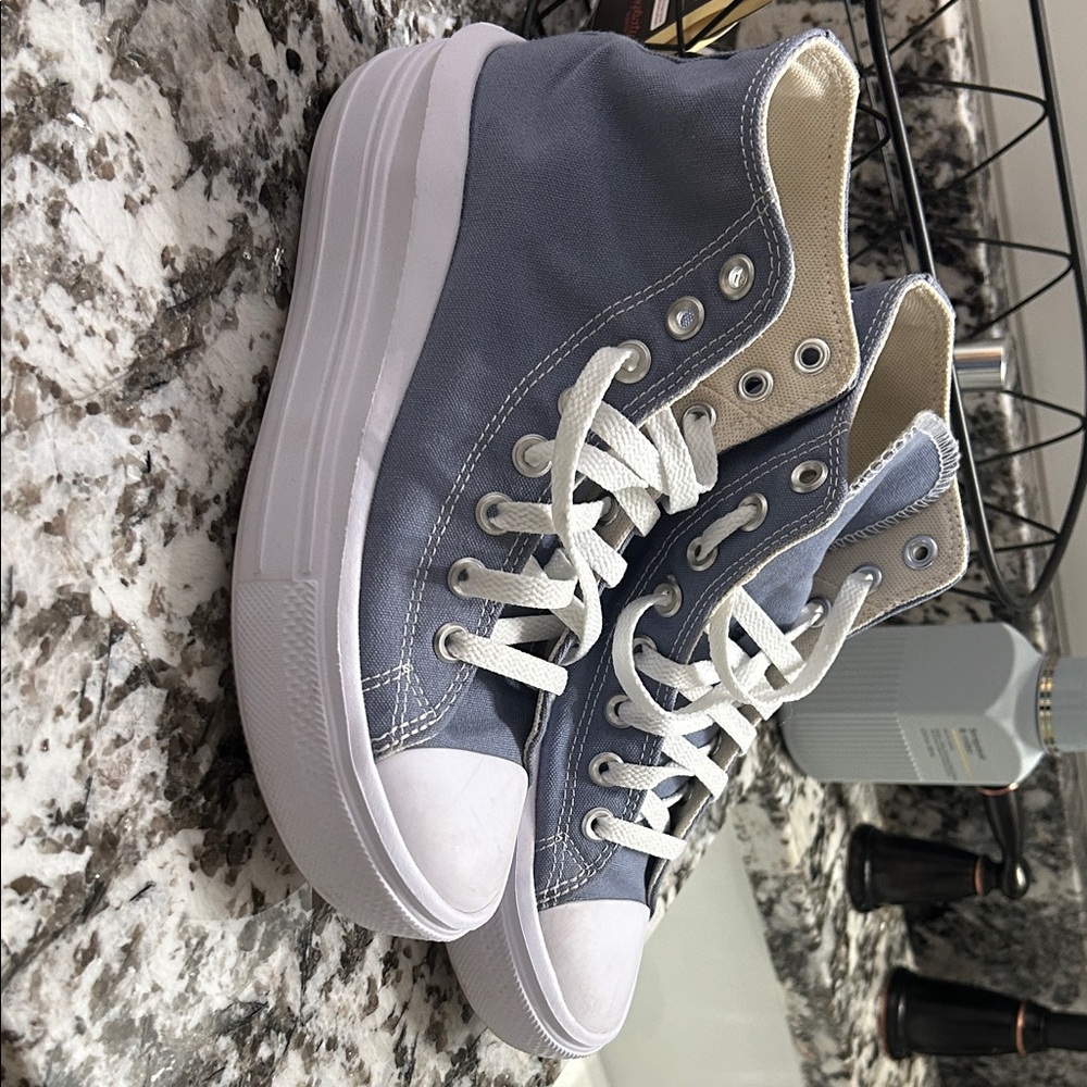 Converse Women's High-Top Sneakers - Gray and White - Picture 5 of 5